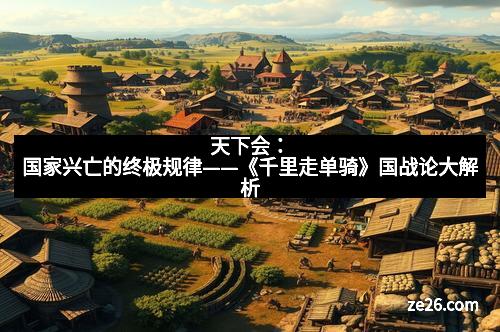 天下会：国家兴亡的终极规律——《千里走单骑》国战论大解析